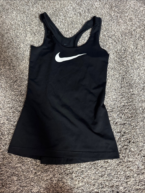 Nike Tops - Nike Black Tank Top with White Swoosh Logo